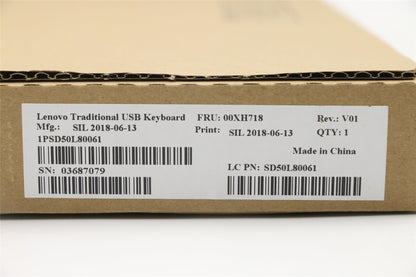 Lenovo ThinkStation M920z M90a P330 Tiny P330 2nd USB Wired Keyboard 00XH718