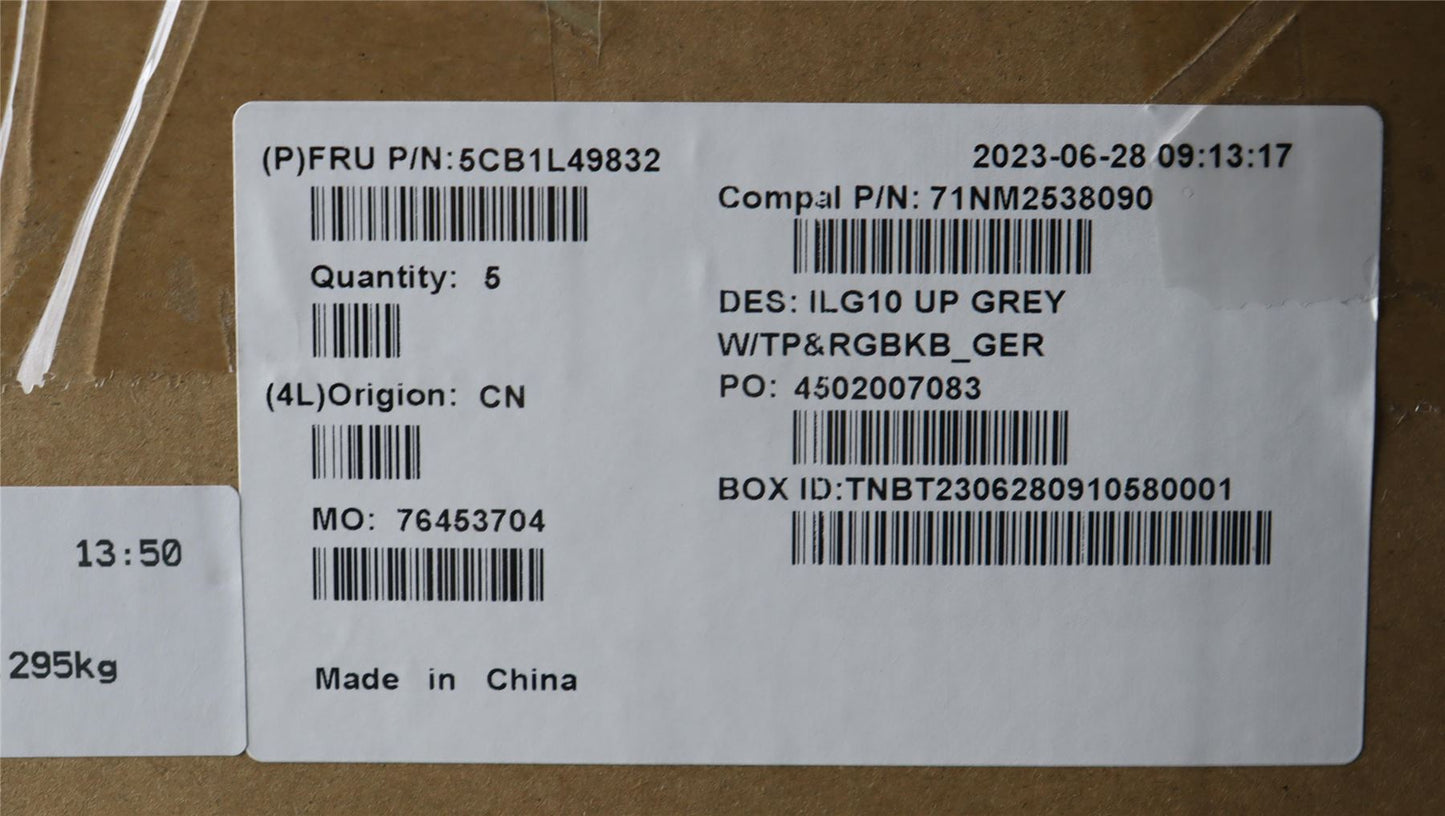Lenovo Upper Case ASM_GER C 82XV RGB 5CB1L49832