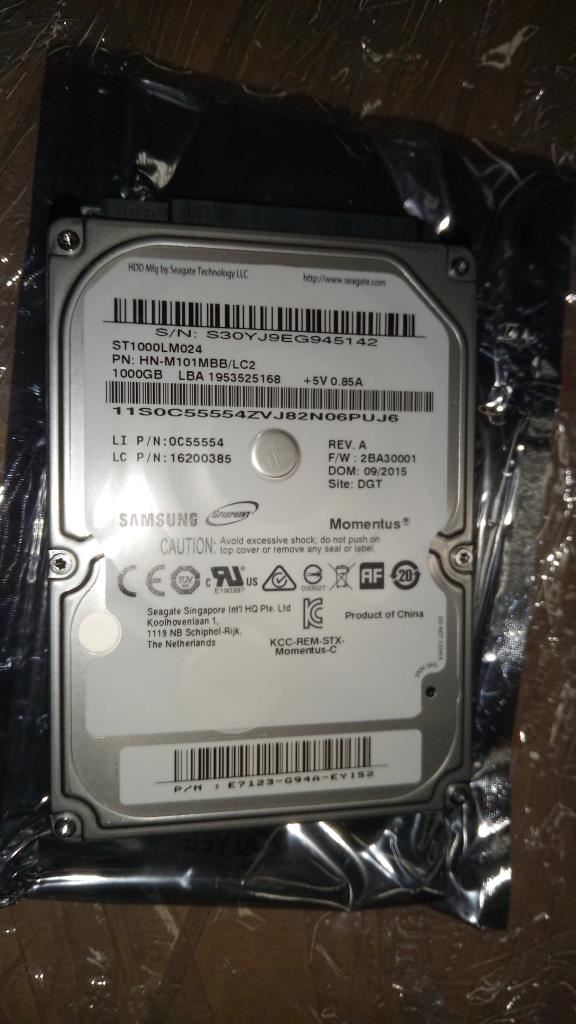 Lenovo ST1000LM024 6G 9.5mm 5.4K 1T 16200385