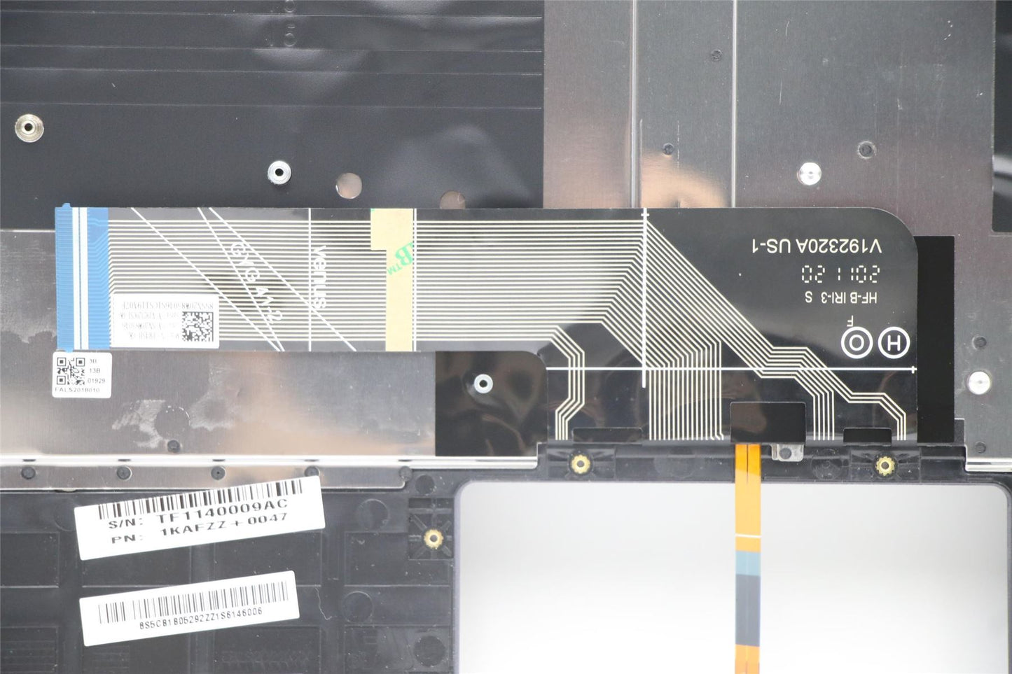Lenovo Yoga 7-14ITL05 Palmrest Cover Touchpad Keyboard German Grey 5CB1B05292