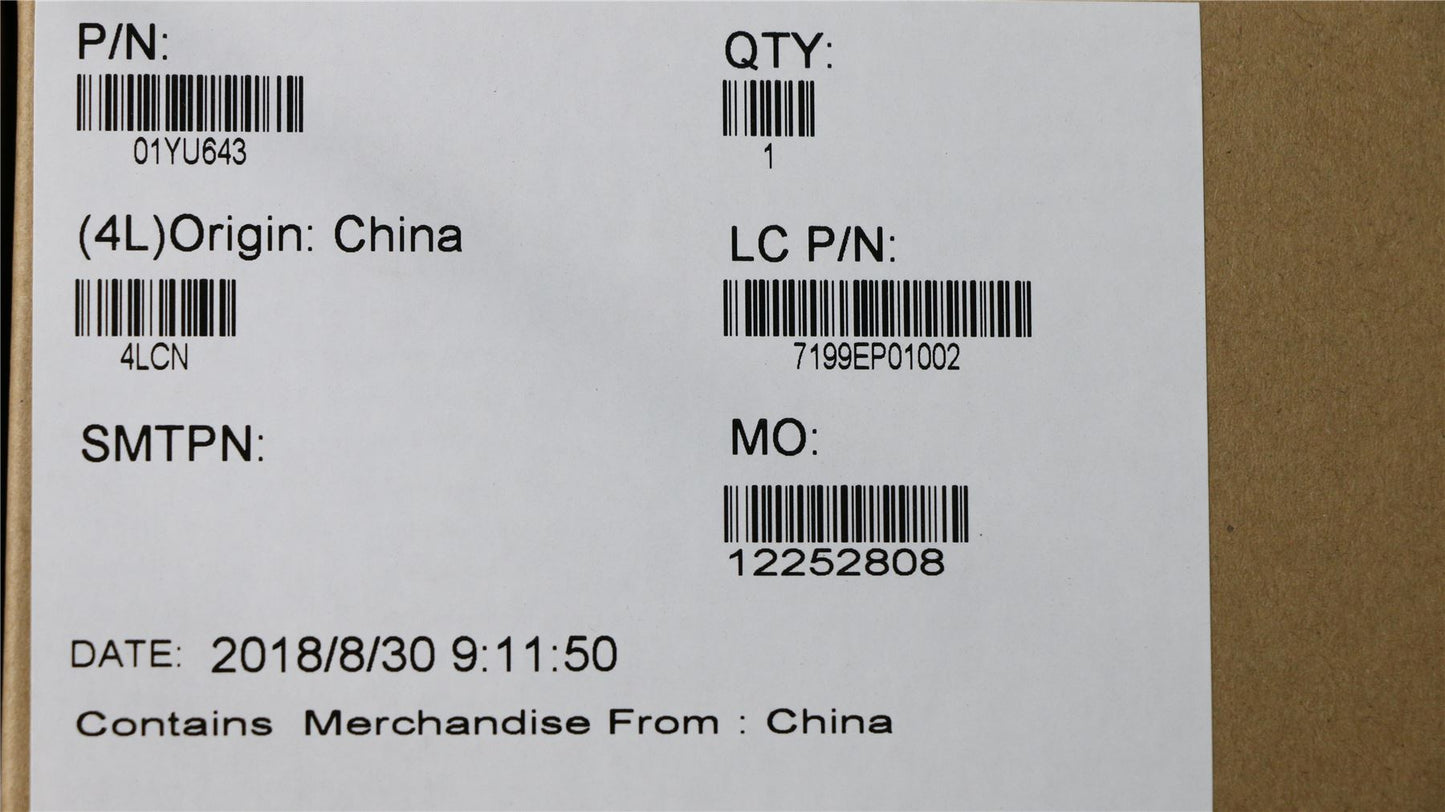 Lenovo Carbon X1 6th LCD Cover Rear Back Housing Silver WQHD 01YU643
