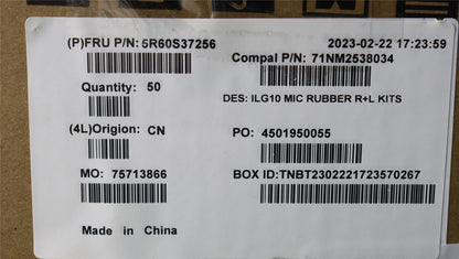 Lenovo RUBBER MIC rubber C 82XV R+L(10pcs) 5R60S37256