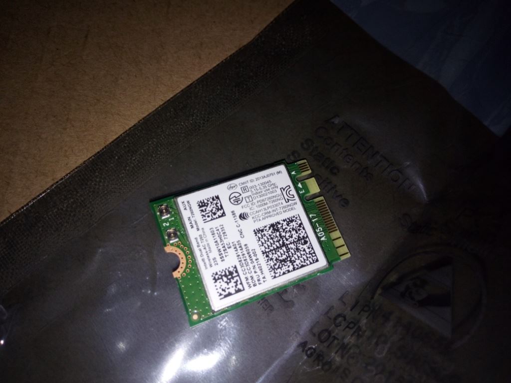 Lenovo FRU Wilkins Peak 2 7260 2x2ac BT4.0 combo non-vPro SKU. Bluetooth 4.0 M.2 Intel Board 04X6059
