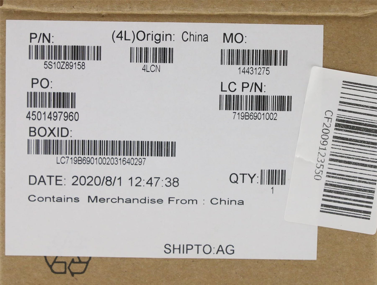 Lenovo ThinkPad T15p Gen 1 Screw Screws Set Kit 5S10Z89158
