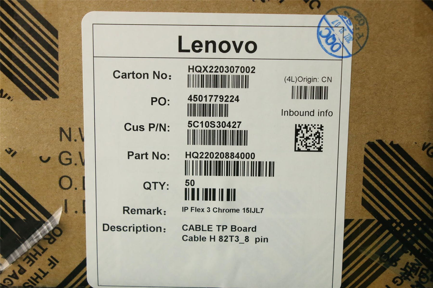 Lenovo TP Board Cable H 82T3_6 pin 5C10S30427