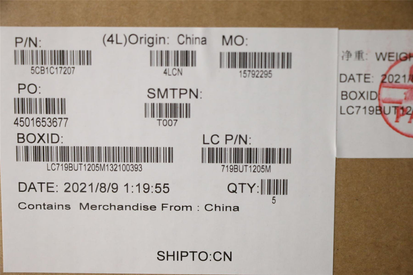 Lenovo Upper Case ASM_THAI L81X8 NFPBKDIS 5CB1C17207
