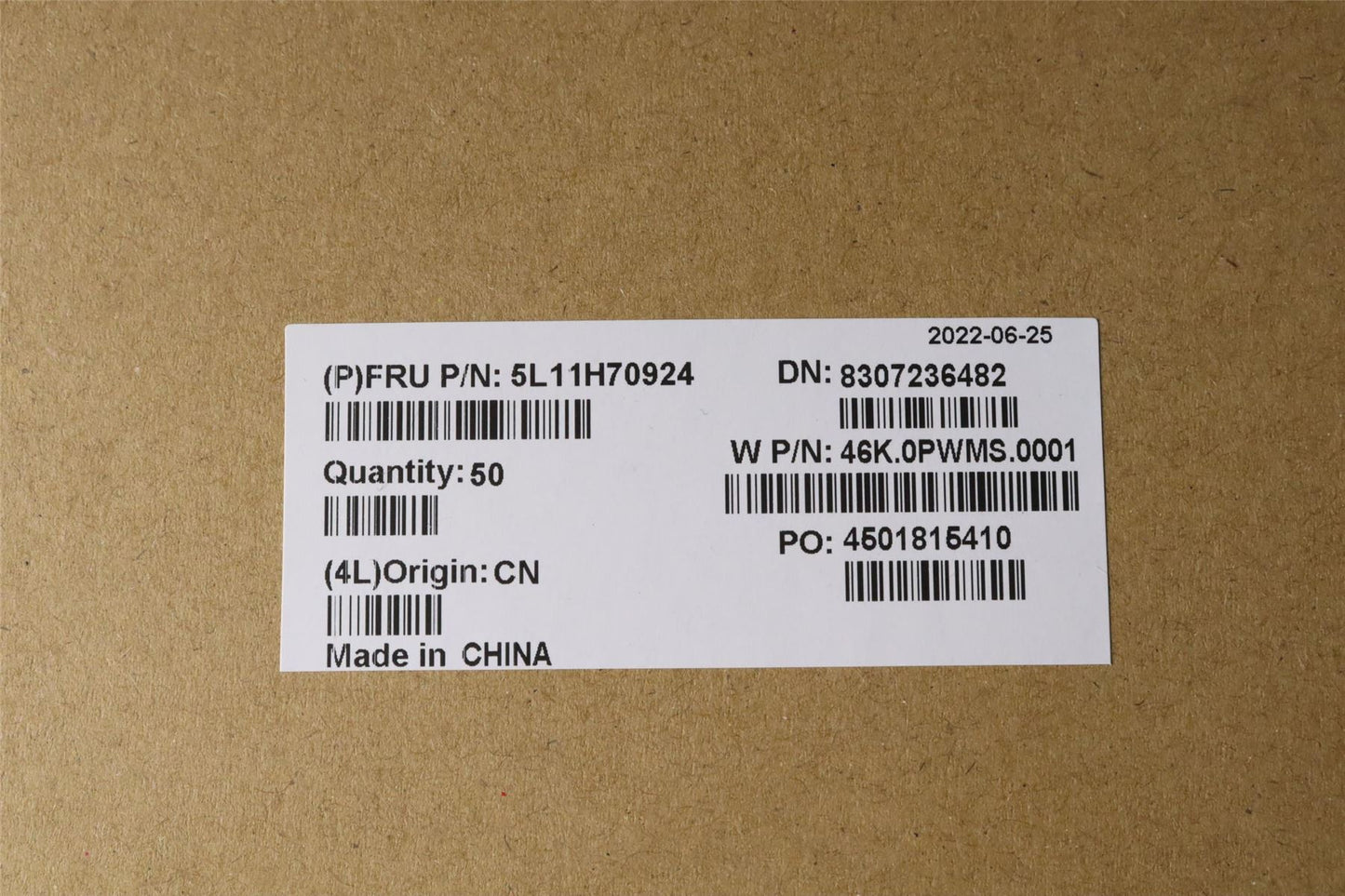 Lenovo LABEL FRU GEO KIT BLACK Fenrir 5L11H70924