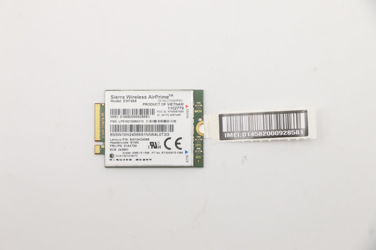 Lenovo Wireless,CMB,SIE,EM7455 Carl Board 01AX700