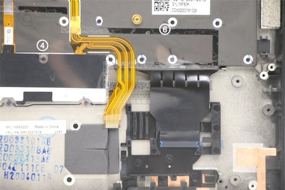 Lenovo Carbon X1 8. Tastatur-Handballenauflage, obere Abdeckung, dänisches Schwarz mit Hintergrundbeleuchtung 5M10Z27519