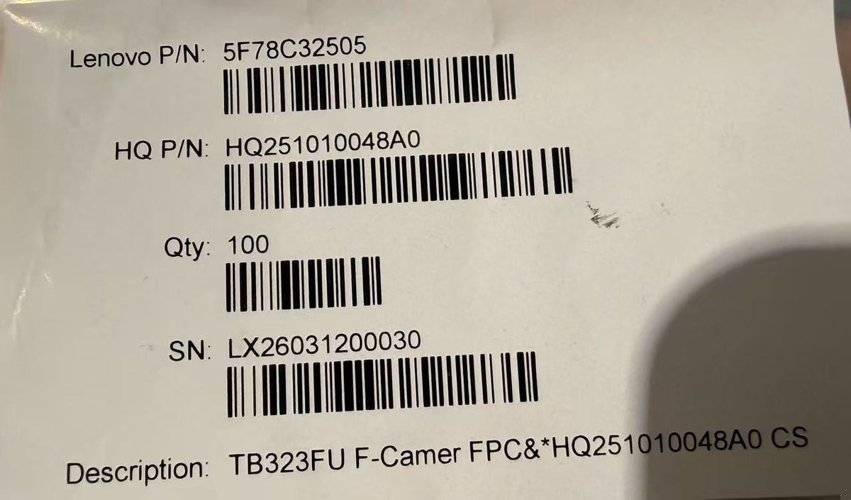 Lenovo TB323FU F-Camer FPC&*HQ251010048A0 CS FPC Board 5F78C32505