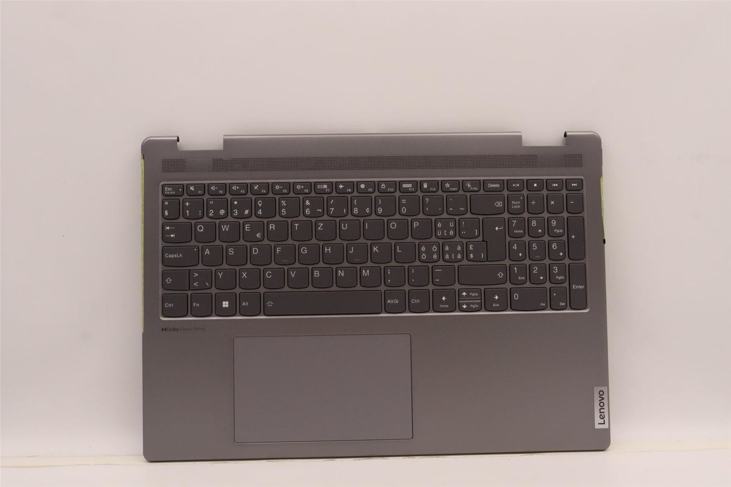 Lenovo Yoga 7 16IAP7 Palmrest Touchpad Cover Keyboard Swiss Grey 5CB1J01876