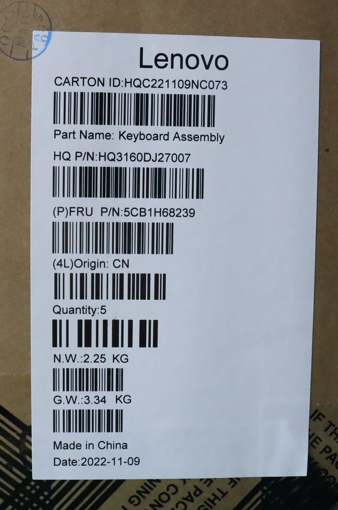 Lenovo ThinkBook 16 G4+ IAP Palmrest Cover Touchpad Keyboard Italian 5CB1H68239
