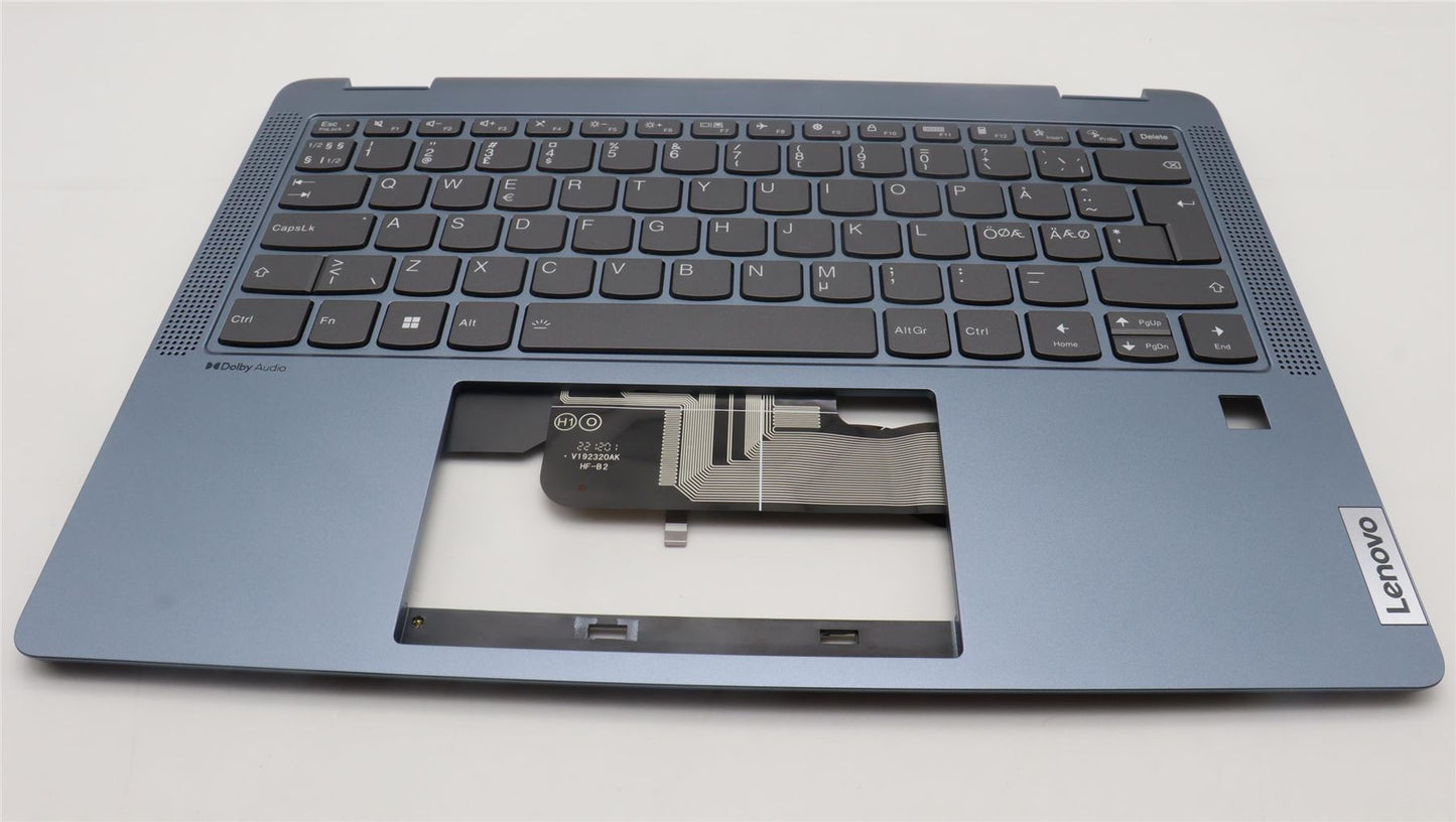 Lenovo IdeaPad 5 14ABR8 Keyboard Palmrest Top Cover Nordic Silver 5CB1K20868