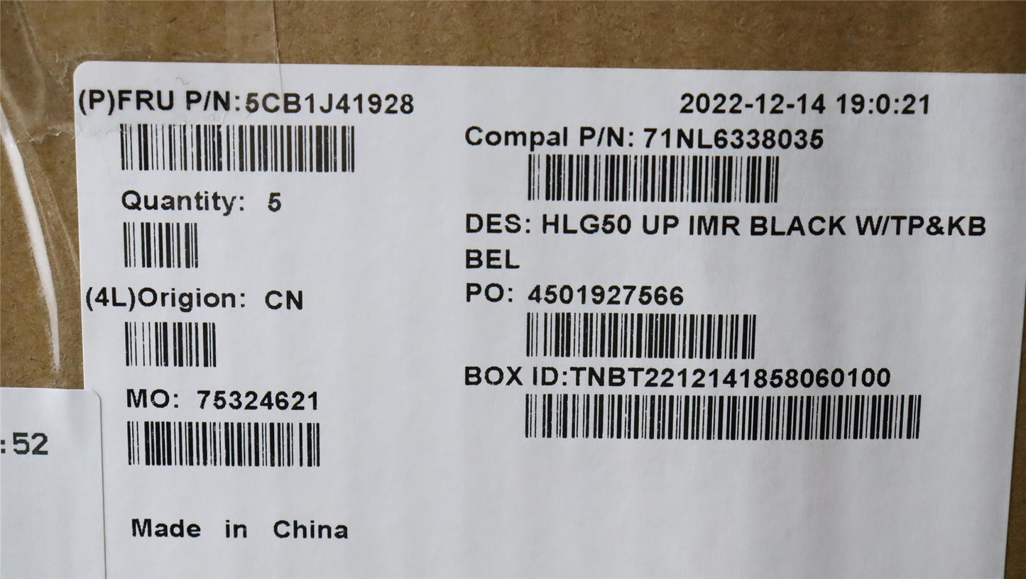 Lenovo IdeaPad 3 15ARH7 Palmrest Cover Touchpad Keyboard Belgian 5CB1J41928
