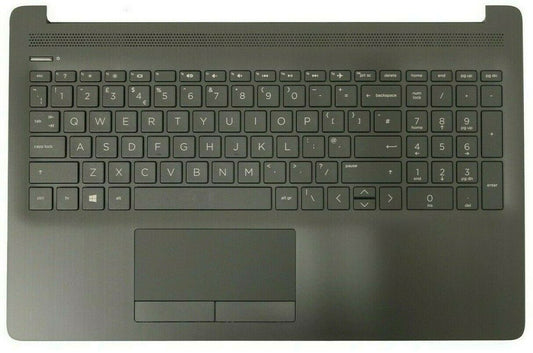 Genuine HP 15-DA 15-DB Palmrest Cover Keyboard UK Black L20386-031