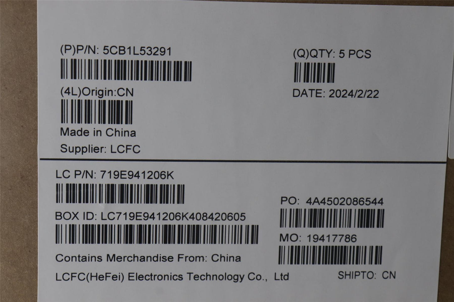 Lenovo Upper Case ASM_GER L82X8 NFP BL AG 5CB1L53291