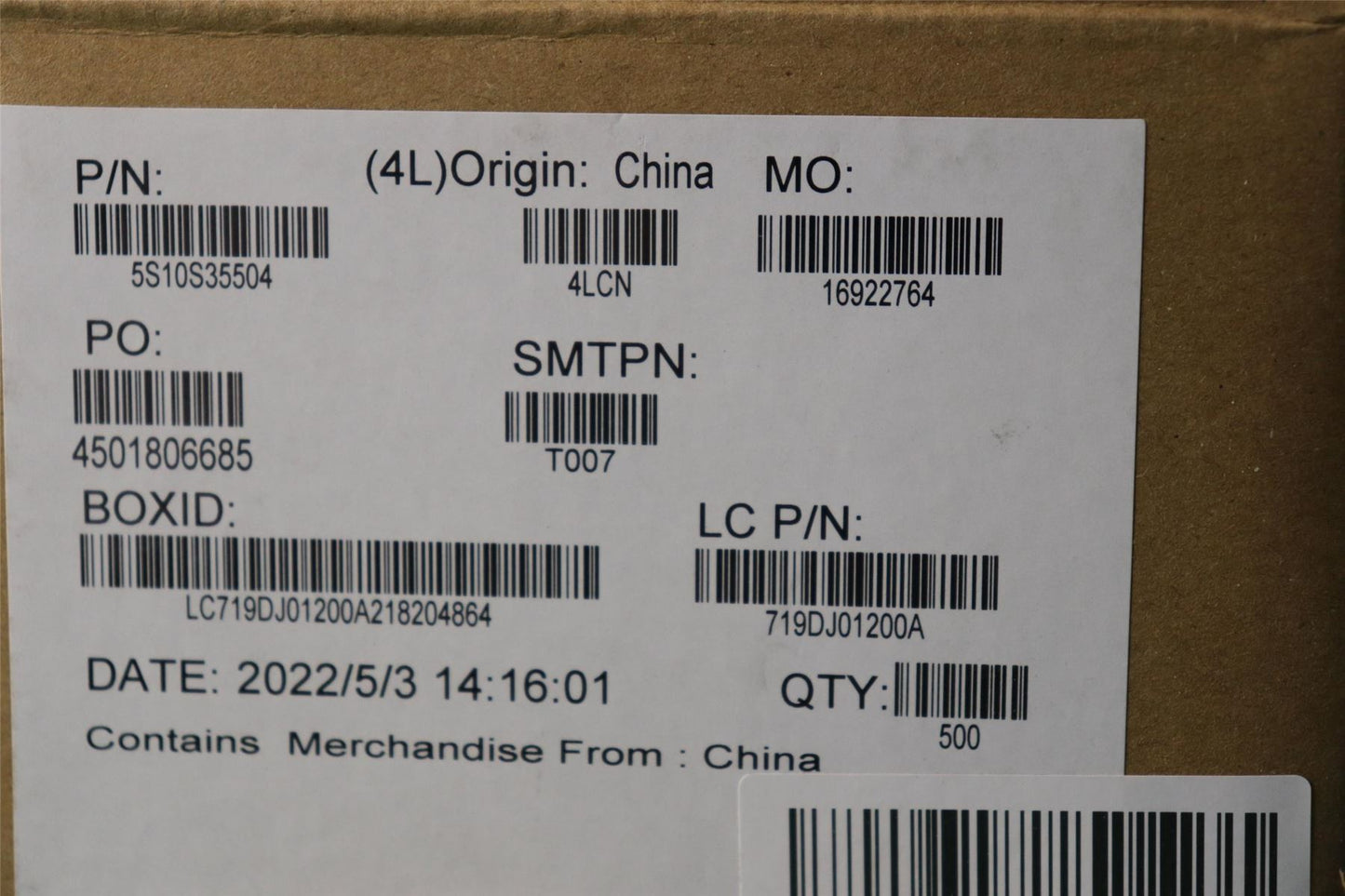 Lenovo SCREW Screw L82TK M2X3.5 OD3.6 T0.3Sblue 5S10S35504