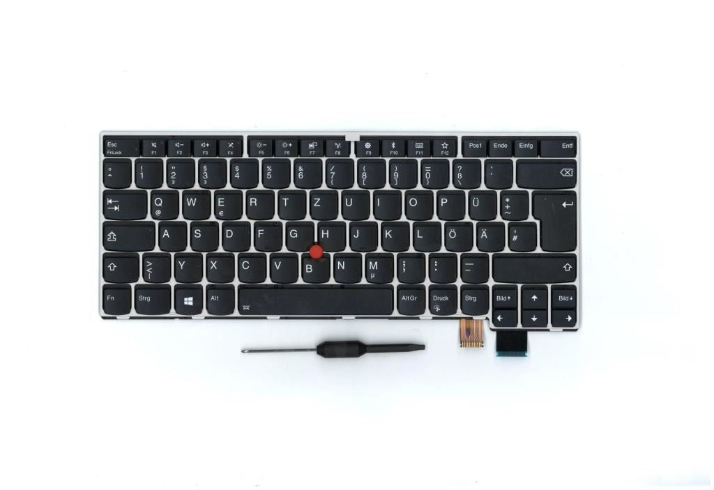 Lenovo ThinkPad T470s Keyboard German Silver Backlit 01ER881