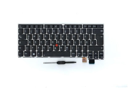 Lenovo ThinkPad T470s Keyboard German Silver Backlit 01ER881