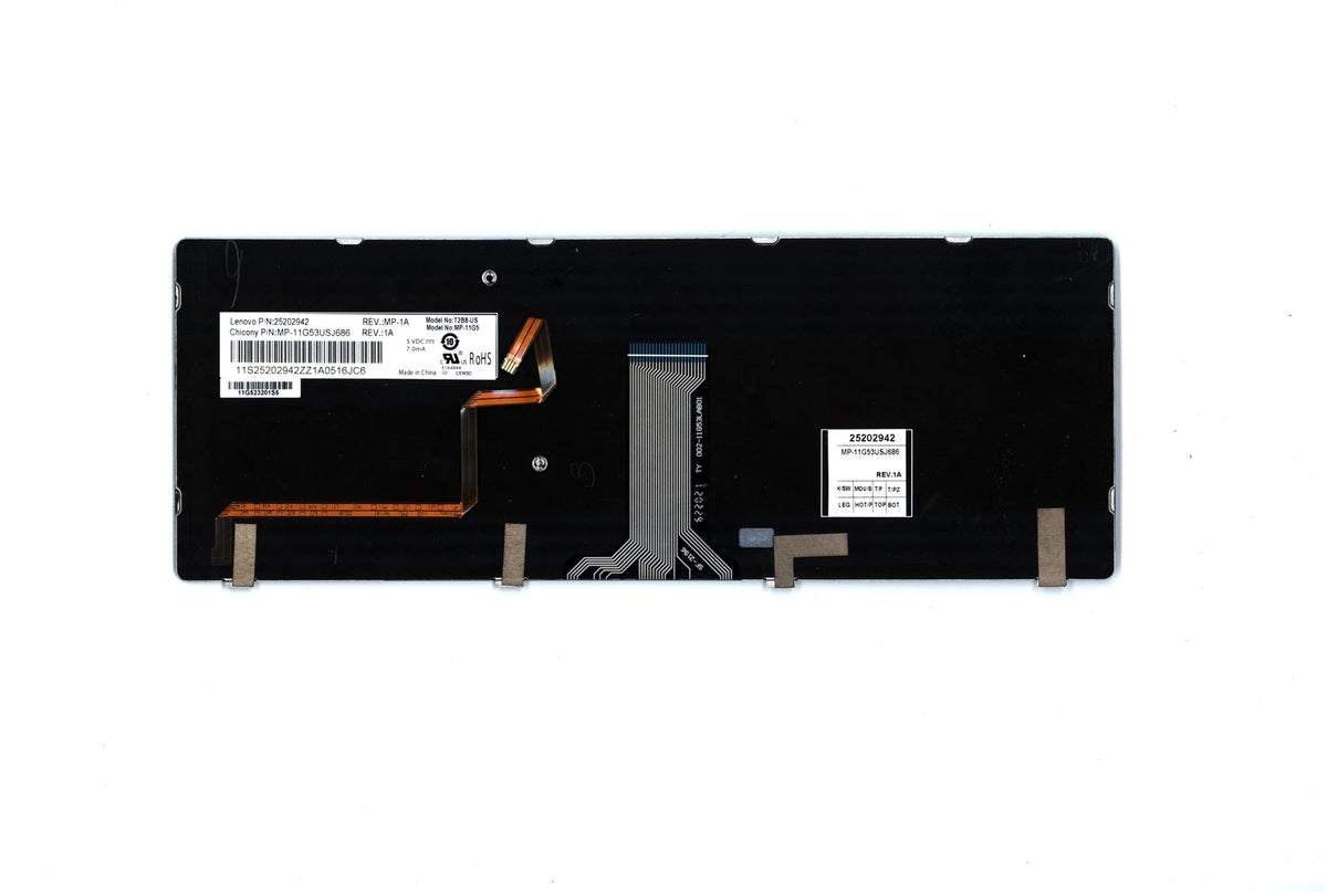 Lenovo CCYT2B8US84KeyBacklightKBD Keyboard 25202942