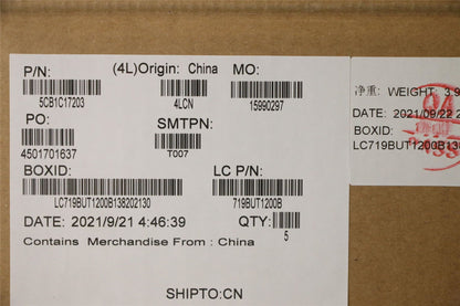 Lenovo Upper Case ASM_UKE L81X8 NFPBKDIS 5CB1C17203