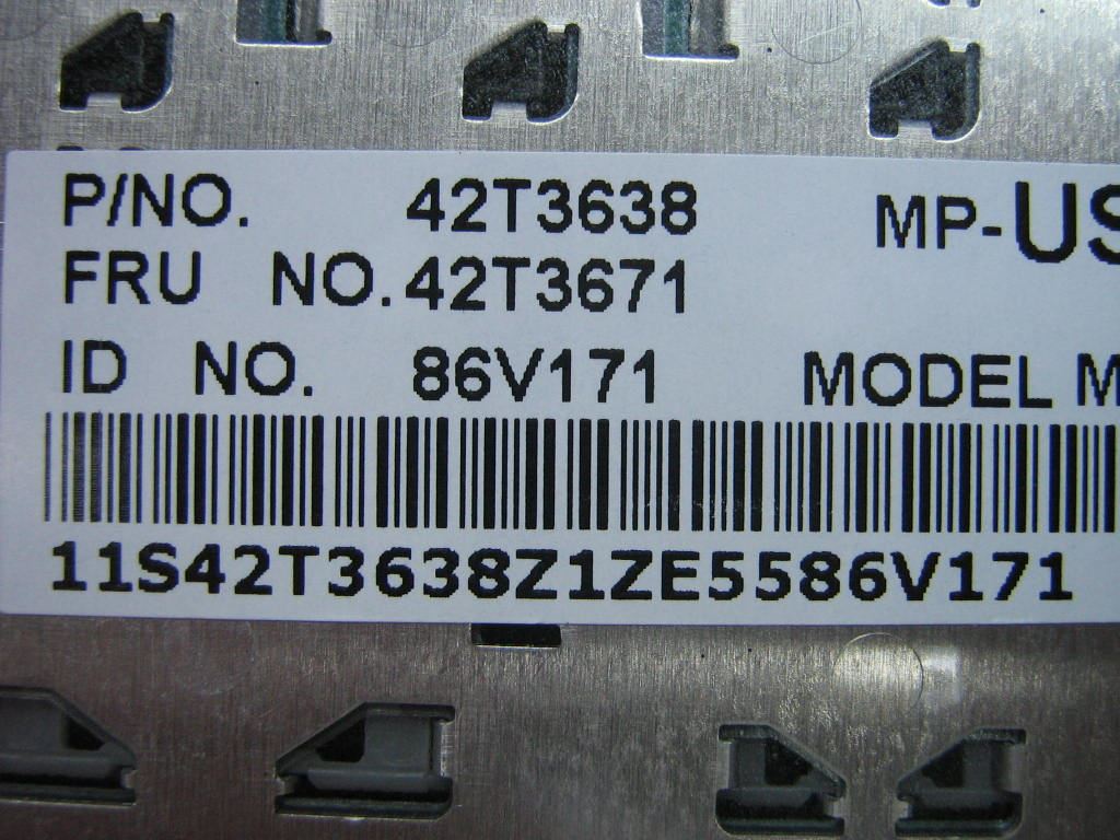Genuine Lenovo 42T3671 KEYBD MP KBD NMB USE