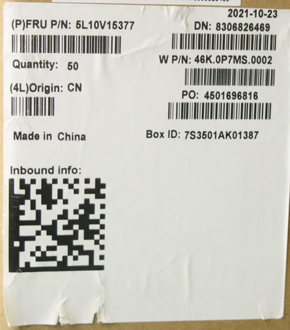 Lenovo LABEL FRU LABEL GEO KIT Silver Ares2 AMD 5L10V15377