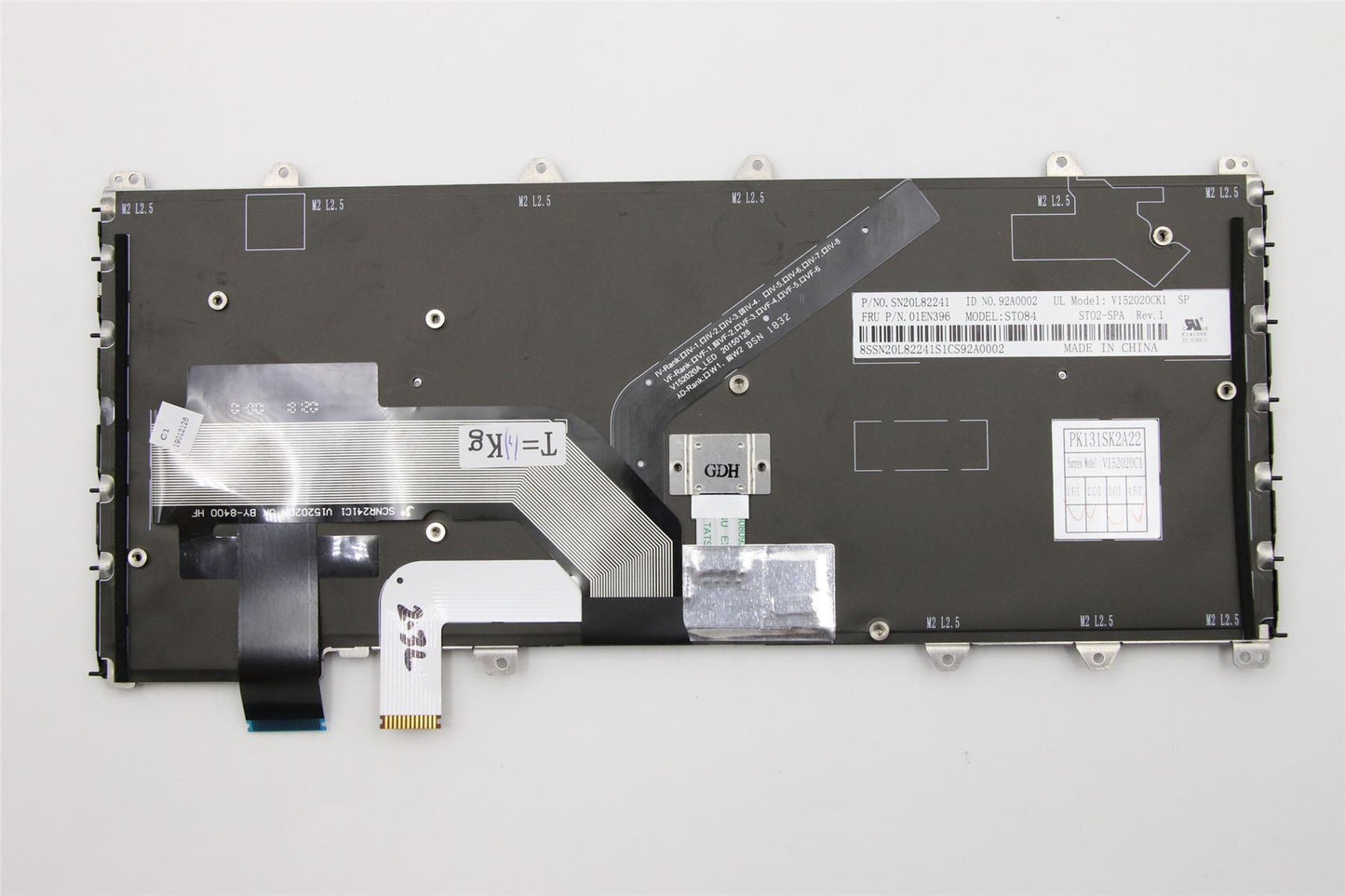 Lenovo Yoga 370 Keyboard Spanish Black Backlit 01EN396