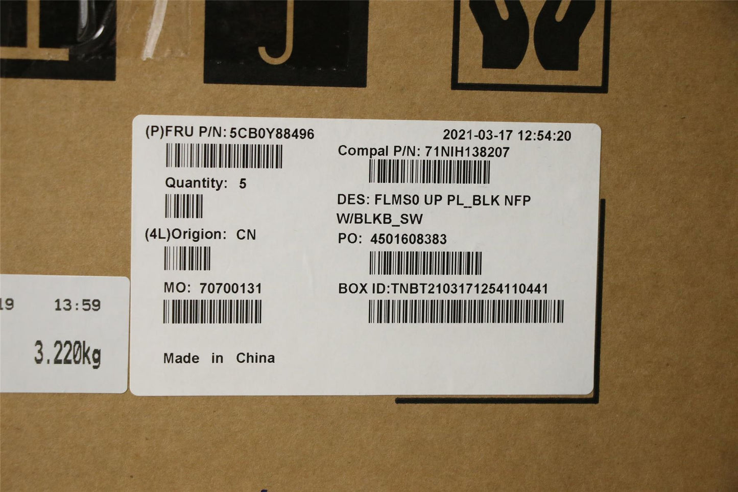Lenovo Upper C81YH PL_BLK NFP BLKB_SW 5CB0Y88496