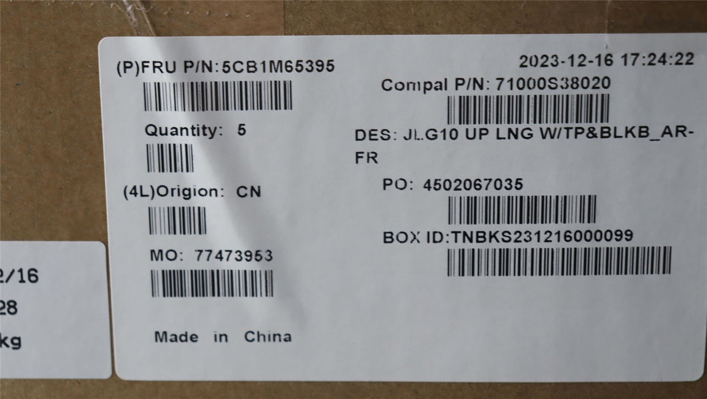 Lenovo COVER UpperCase ASM_FRA/ARA C 83DV BLWH 5CB1M65395