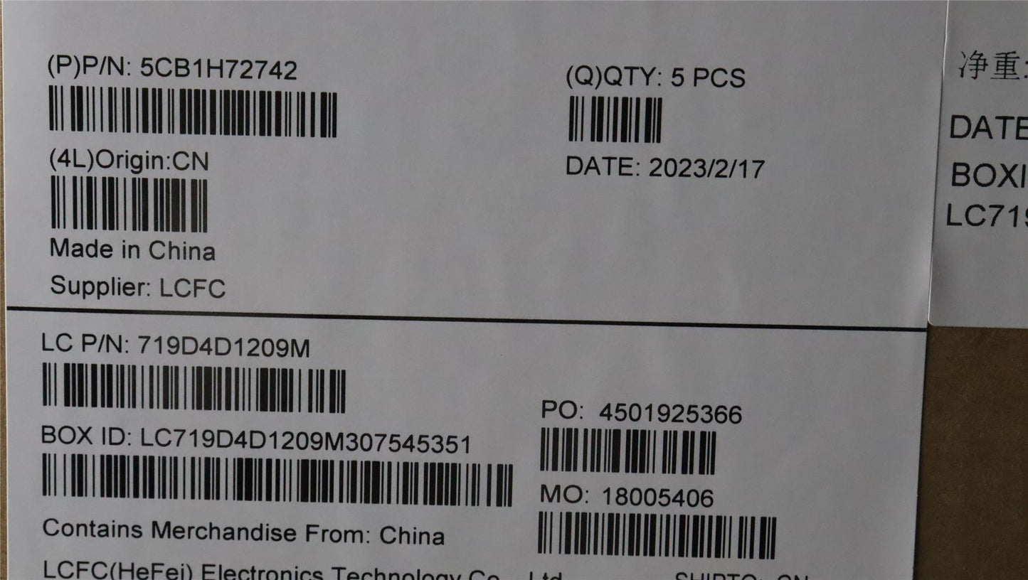 Lenovo Upper Case ASM_FRA L82RM AG_NFP_BL 5CB1H72742