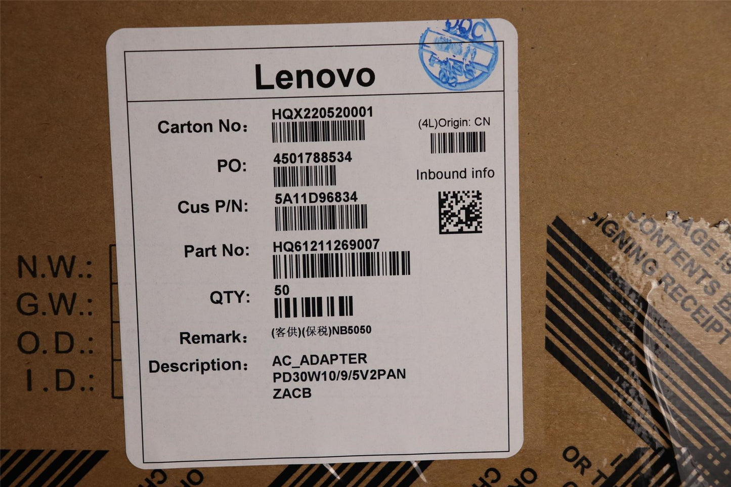 Lenovo IdeaPad Duet 5 13Q7C6 AC Charger Adapter Power supply 5A11D96834