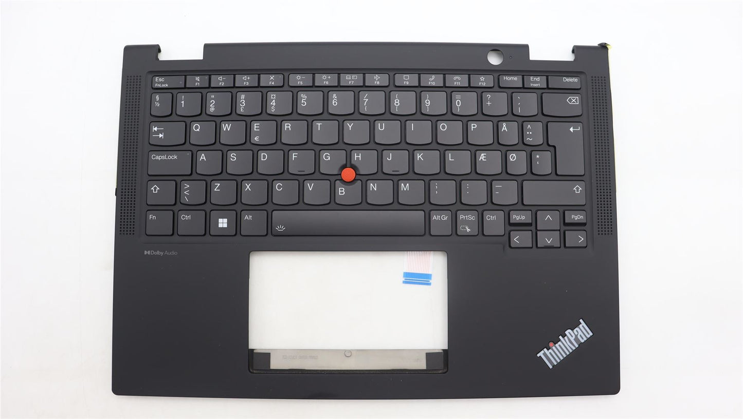 Lenovo ThinkPad X13 Gen 4 Keyboard Palmrest Top Cover Danish Black 5M11L64096
