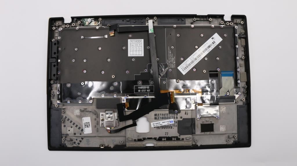 Lenovo ThinkPad X1 6th Gen Keyboard Palmrest Top Cover Bulgarian Black 01YR605