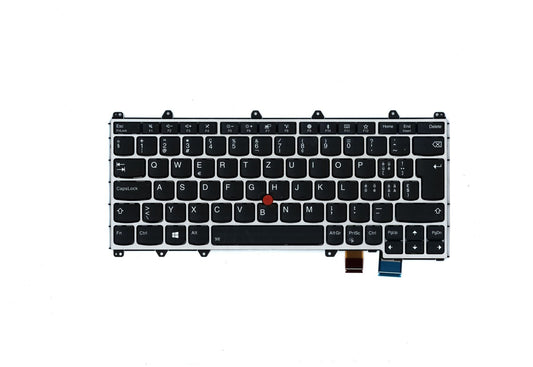 Lenovo Yoga 370 Keyboard Swiss Silver Backlit 01EN454