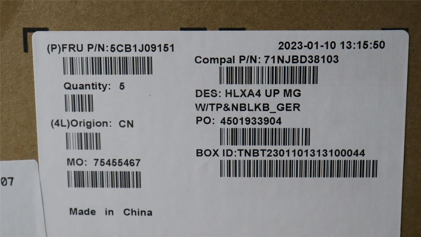 Lenovo Upper Case ASM_GER C21DH MGNBL 5CB1J09151