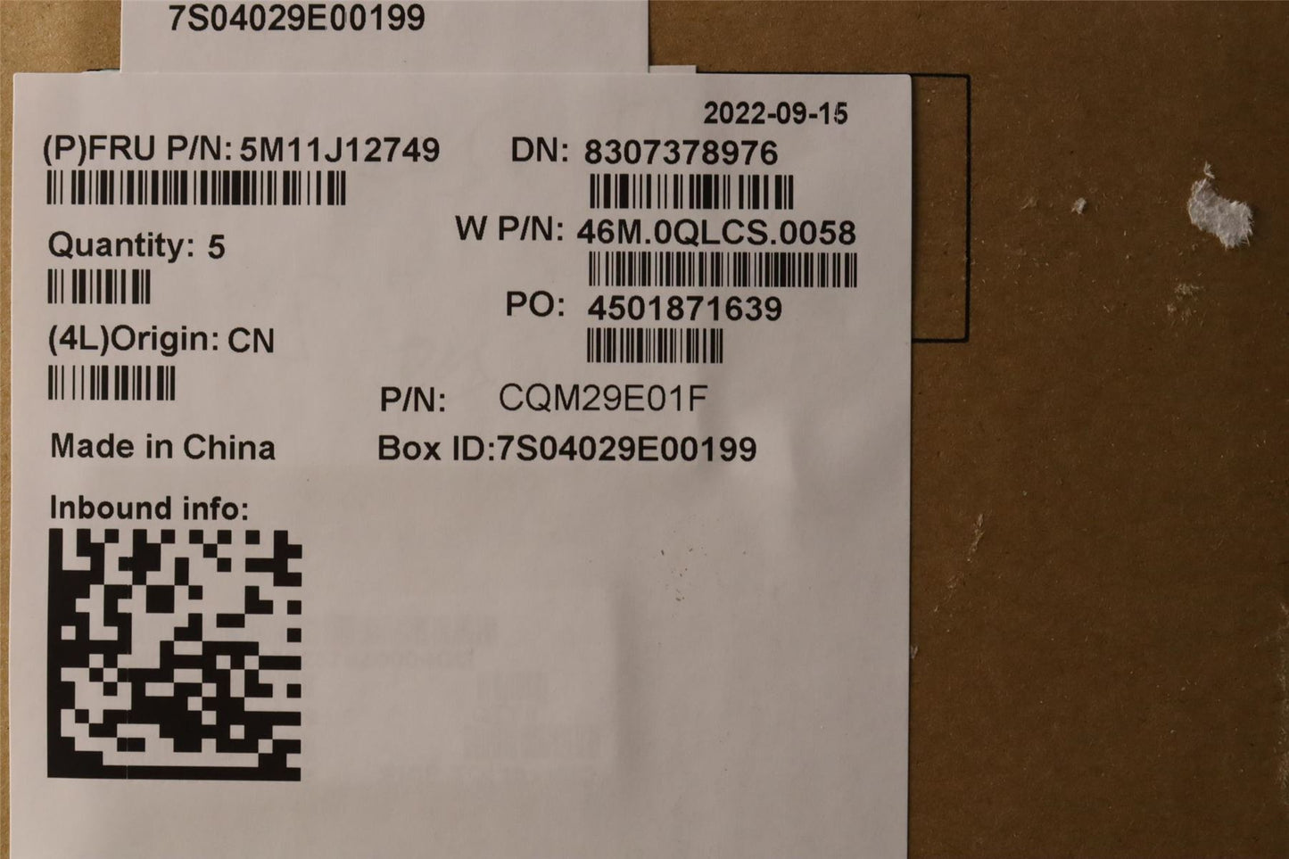 Lenovo ThinkPad X13s Keyboard Palmrest Top Cover Spanish Black 5M11J12749