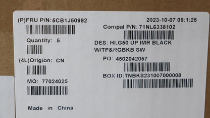 Lenovo UpperCase ASM_SWS C82SBRGB BLA 5CB1J50992