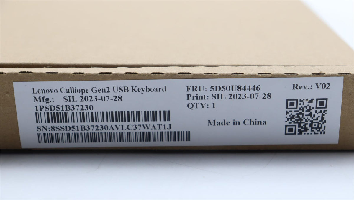 Lenovo DT_KYB USB Calliope KB BK 445 FRA French Keyboard 5D50U84446