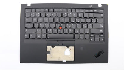 Lenovo ThinkPad X1 6th Gen Keyboard Palmrest Top Cover Arabic Black 01YR602