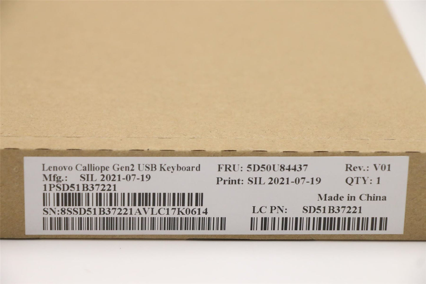 Lenovo USB Calliope KB BK ARA/FRA 5D50U84437