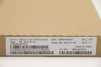 Lenovo USB Calliope KB BK ARA/FRA 5D50U84437