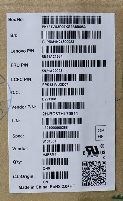 Lenovo NB_KYB CS21KBD SKTOP PMX,BL,GR,THAI Greek Keyboard 5N21A22023