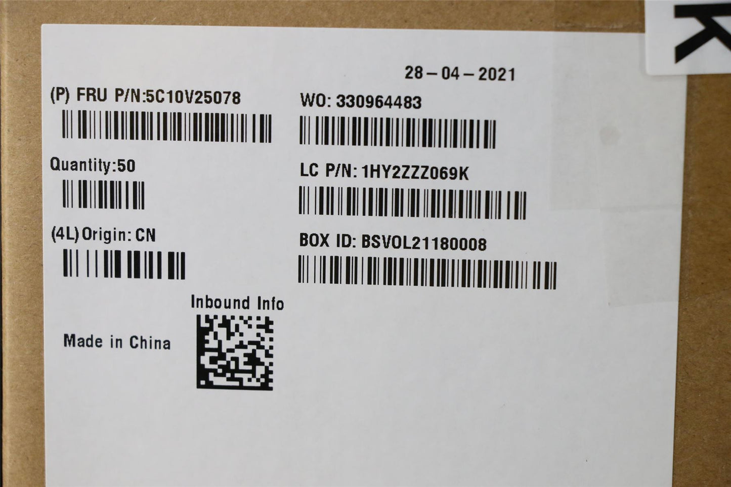 Lenovo Google Meet Series One Room Kits CAT 5 RJ45 Ethernet Cable 5C10V25078