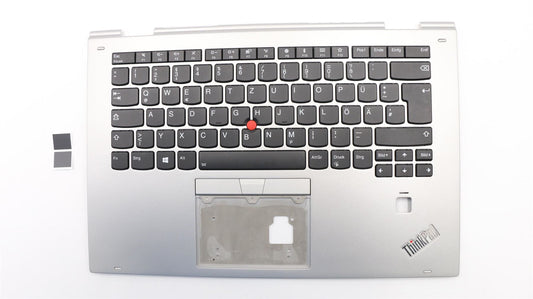 Lenovo Yoga X1 2nd Gen Keyboard Palmrest Top Cover DAnish Silver 01LV013