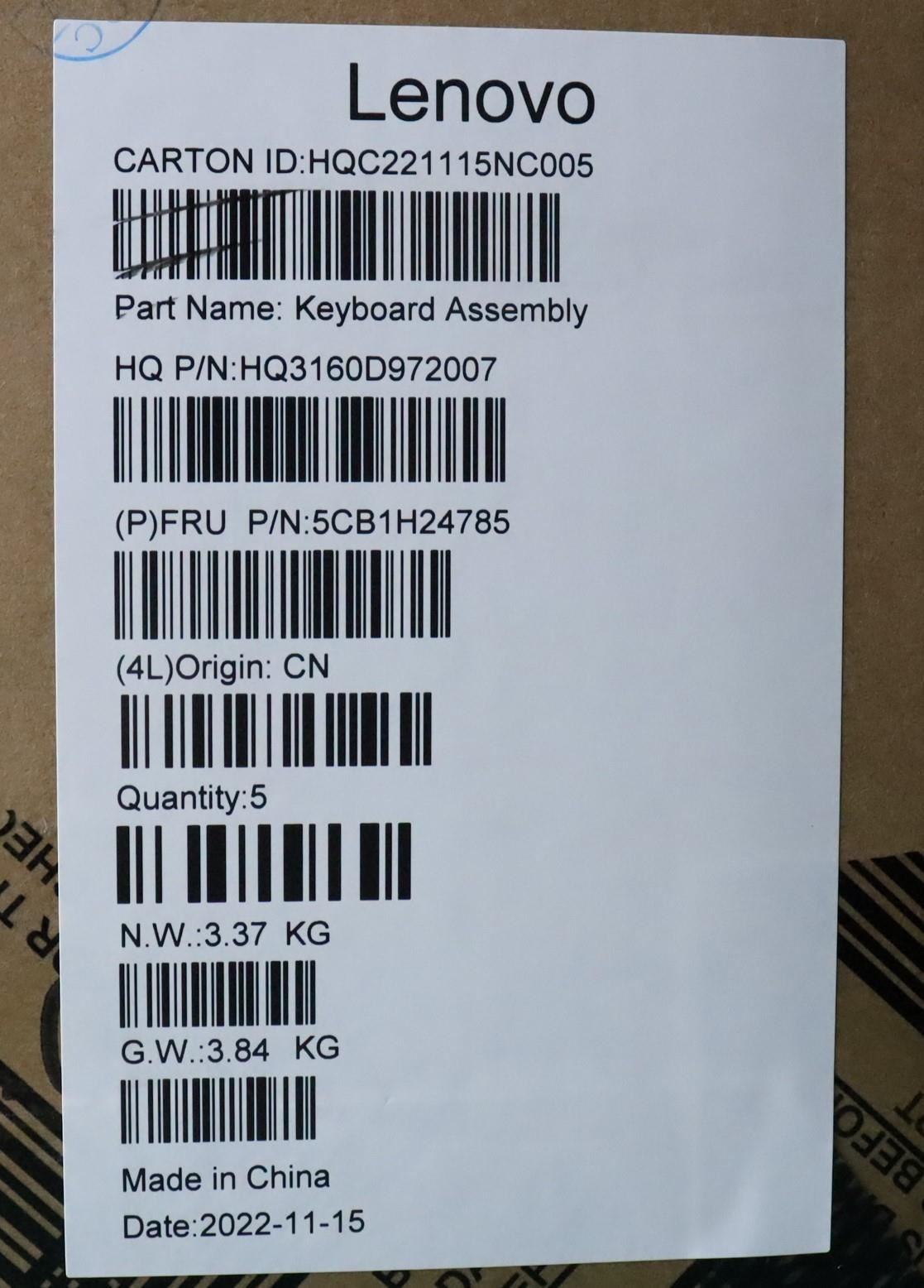 Lenovo Flex IP 3 15IJL7 Palmrest Cover Touchpad Keyboard German 5CB1H24785
