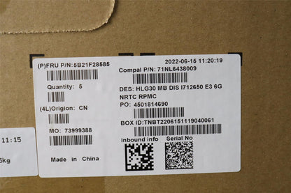 Lenovo MB82S9 NOK I71265_3060_6G RM 5B21F28585