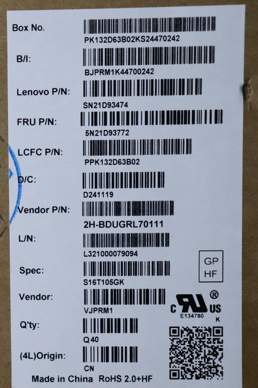 Lenovo ThinkPad T16 Gen 1 P16s Gen 1 L15 Gen 3 s Keyboard Greek Black 5N21D93698