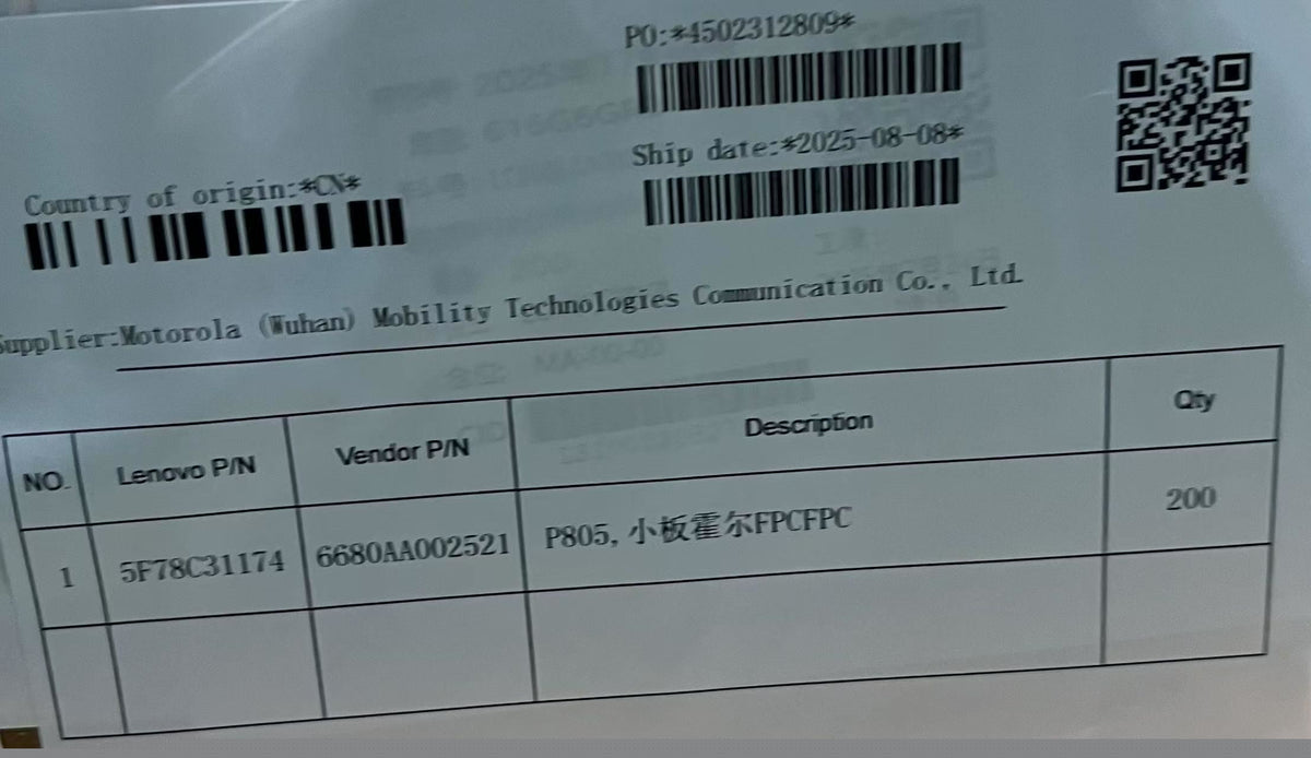 Lenovo TB710FU S_hall FPC&*6680AA002521 CS FPC Board 5F78C31174