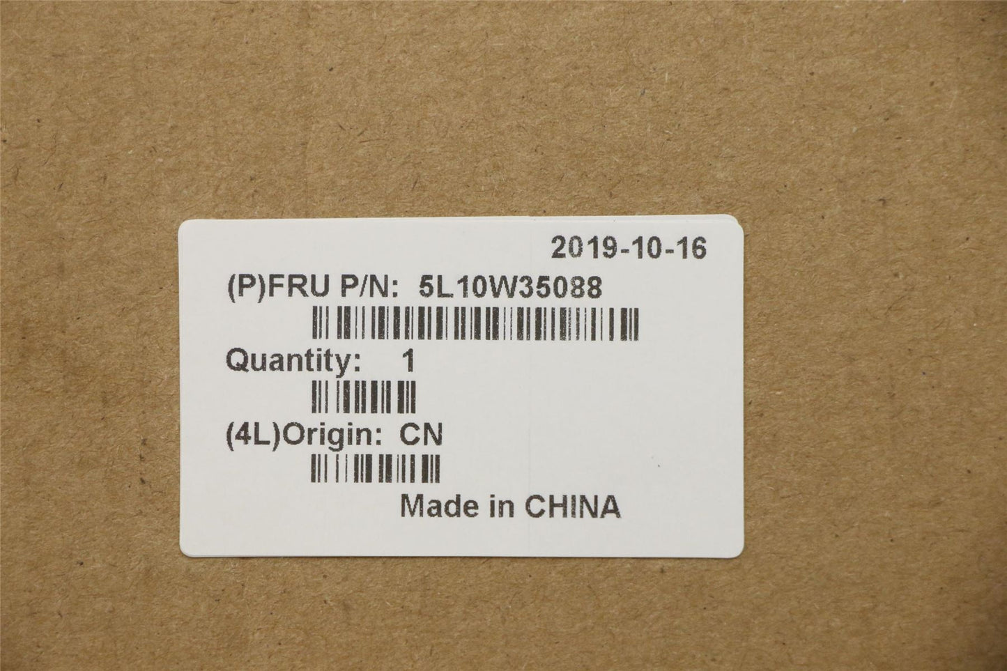 Lenovo LABEL FRU Label Kit 5L10W35088